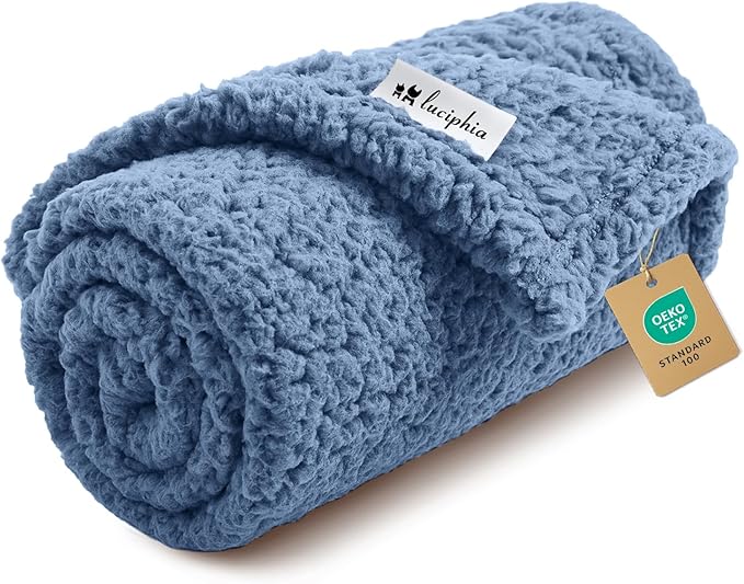 Luciphia Premium Fleece Dog Puppy Blanket Soft Pet Sherpa Calming Cat Blankets by luciphia