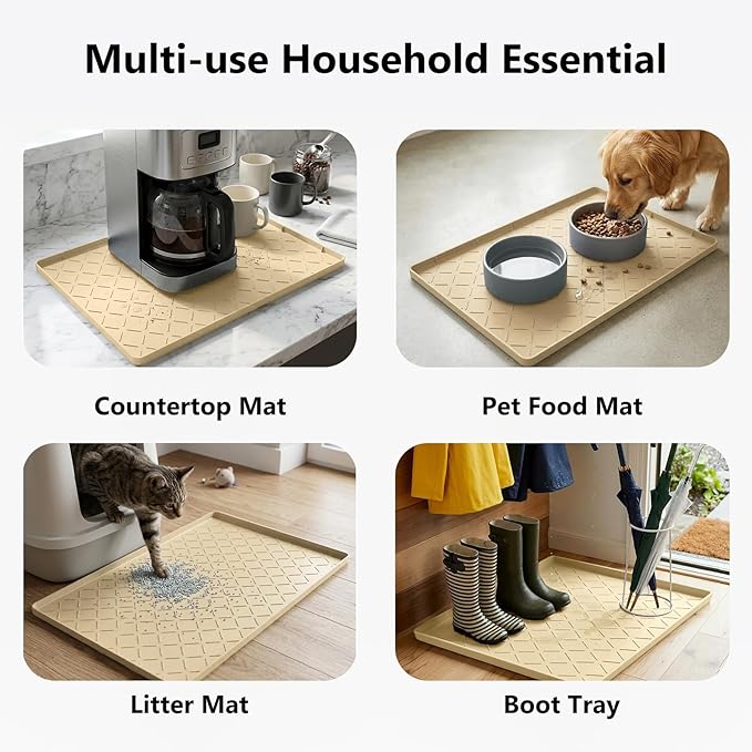 Mateeylife Under Sink Mats for Kitchen Waterproof 28"X19", Undersink - Image 6