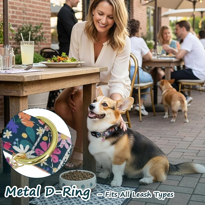 Dog Collar for Extra Small Dogs, Spring Dark Green Dog Collars - Image 5