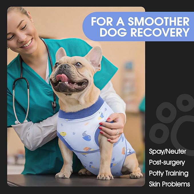 FUAMEY Recovery Suit for Dogs After Surgery, Soft Breathable Dog Bodysuit - Image 3