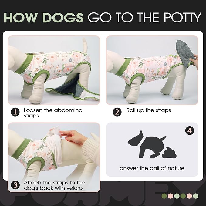 FUAMEY Dog Recovery Suit Male, Dogs Surgery Neuter Suits Puppy Spay Shirts - Image 5