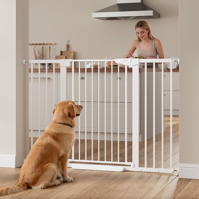 Cumbor 36" Extra Tall Baby Gate, 30-54" Wide Dog Gates by Cumbor