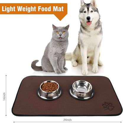 SINLAND Microfiber Pet Bowl Mat Dog Cats Feeding Mats - Image 7