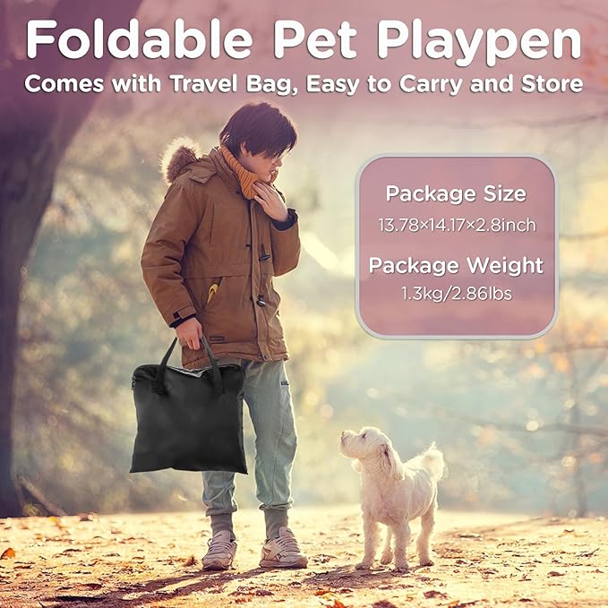 Paw Ballt Foldable Pet Kitten Playpen, Upgrade Waterproof Portable Cat Dog - Image 4