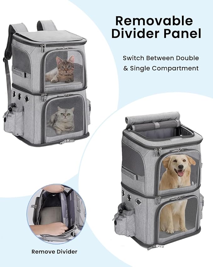 HOVONO Double-Compartment Pet Carrier Backpack - Image 2