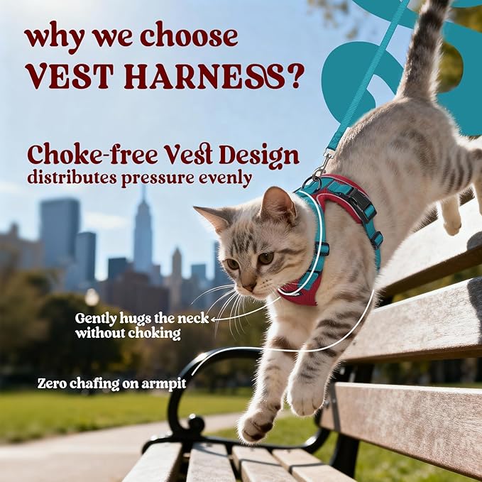 rabbitgoo Cat Harness and Leash Set, Escape Proof Vest Harness - Image 3
