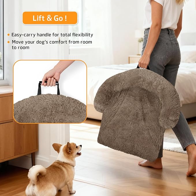 Calming Dog Bed Fluffy Plush Dog Mat - Image 3