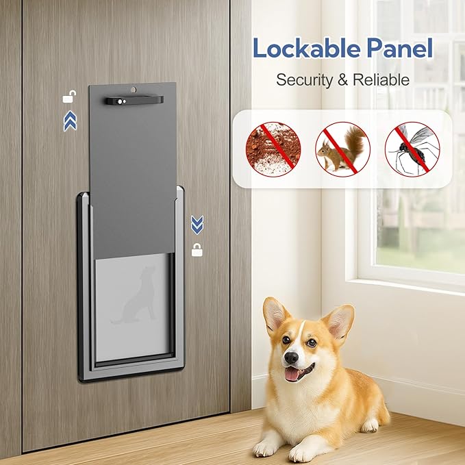 Full Enclosed Magnetic Flaps Dog Door, Rustproof Aluminum Alloy Frame, Extreme - Image 6