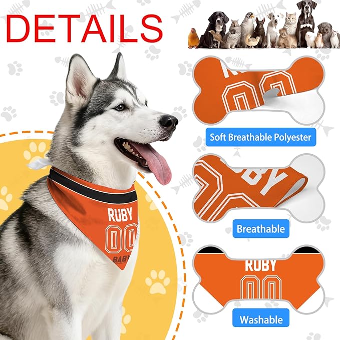 Personalized Dog Bandanas Custom Pet Scarf - Image 5