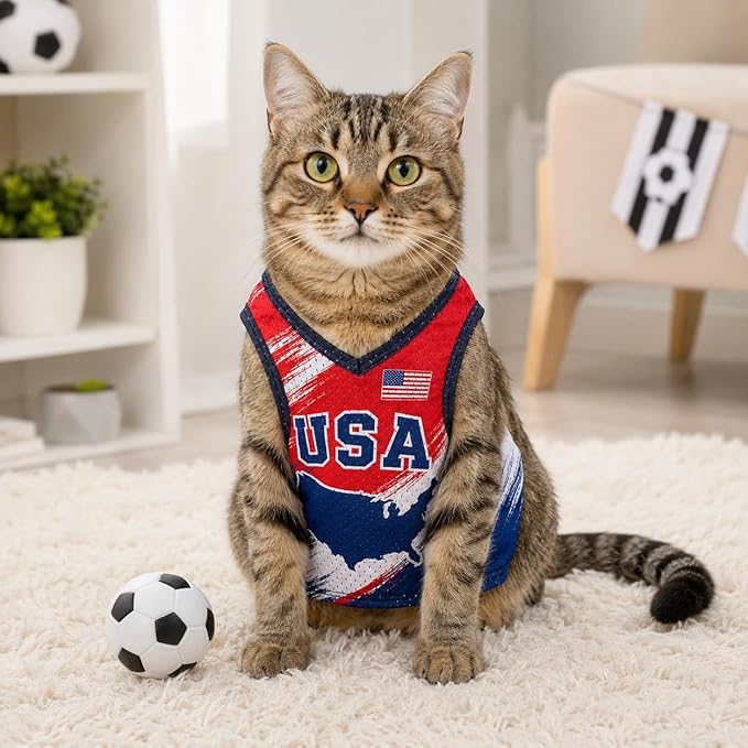 V-DECORPARKS Dog Jersey Custom Name Number, Pets Soccer Jersey - Image 2