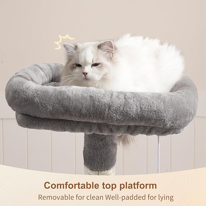 Heybly Cat Tree with Toy, Cat Tower condo - Image 2