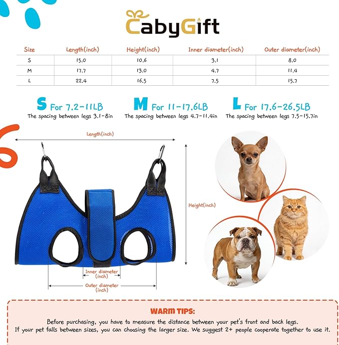 Dog Grooming Hammock Harness, Hanging Sling Restraint - Image 5