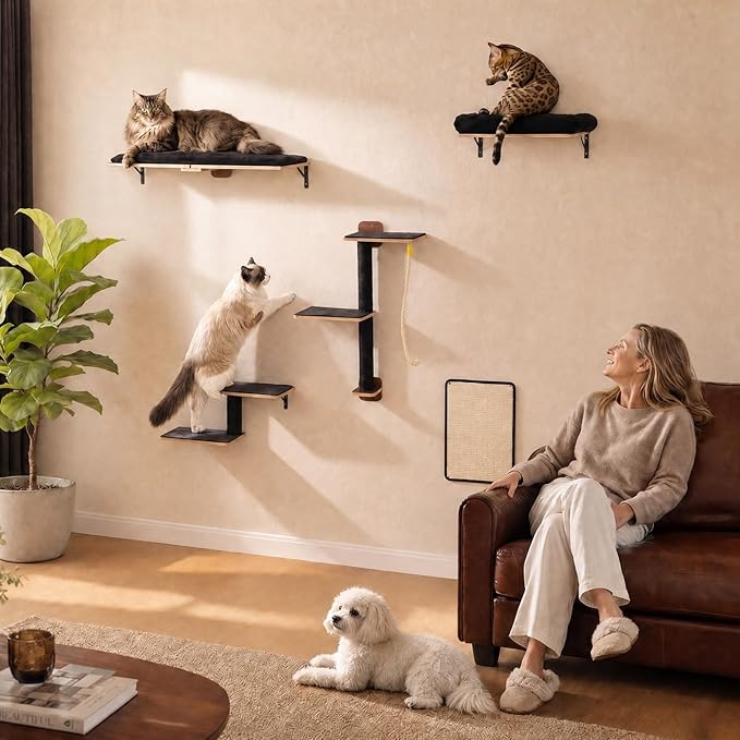PAWZ Road Cat Wall Shelves, Wood Cat Wall Furniture - Image 7