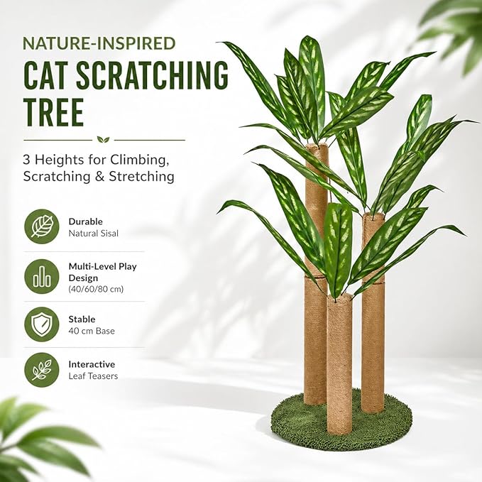 LEMONDA 31.5Inch Cat Scratching Post, Cat Scratcher Tree - Image 2