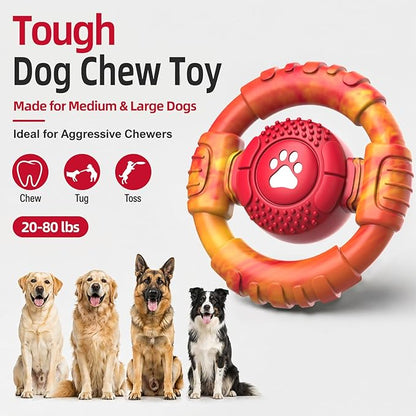 Pamlulu Tough Dog Toys for Aggressive Chewers, Indestructible Dog Toy for Large - Image 2