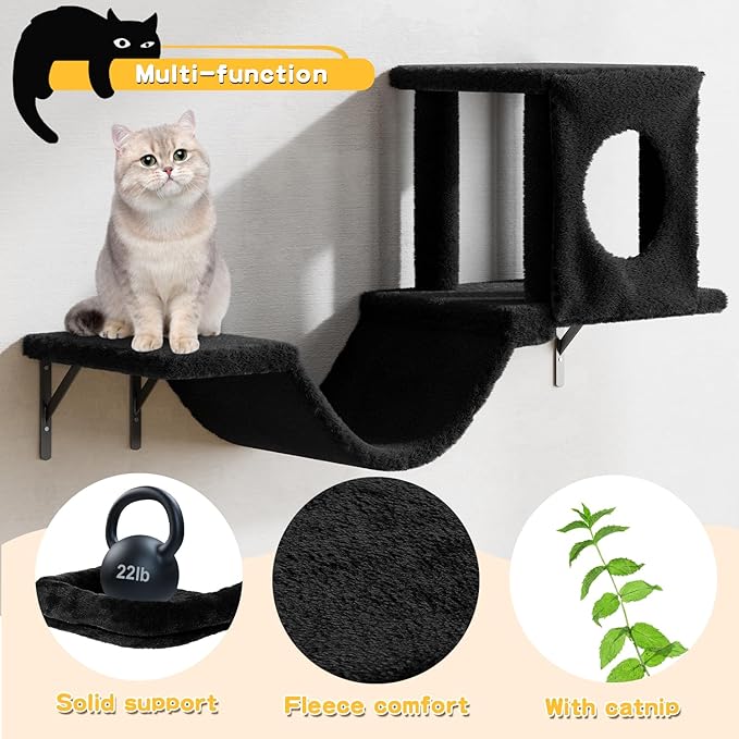 12-in-1 Cat Wall Shelves, Wall Mounted Cat Climber - Image 3