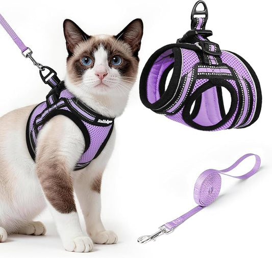 rabbitgoo Cat Harness and Leash, Step-in Escape Proof Kitten Harness Set by rabbitgoo