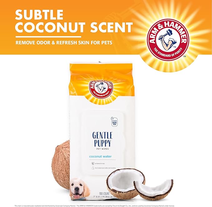 Arm & Hammer Dog Grooming Wipes, Deodorizing Dog Cleaning Wipes - Image 3