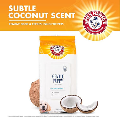 Arm & Hammer Dog Grooming Wipes, Deodorizing Dog Cleaning Wipes - Image 3