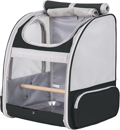 Bird Backpack Carrier with Stand Perch, Bird Travel Backpack - Image 3