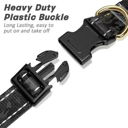 Reflective Dog Collar for Large Dogs, Cute Camouflage Adjustable Heavy-Duty - Image 4