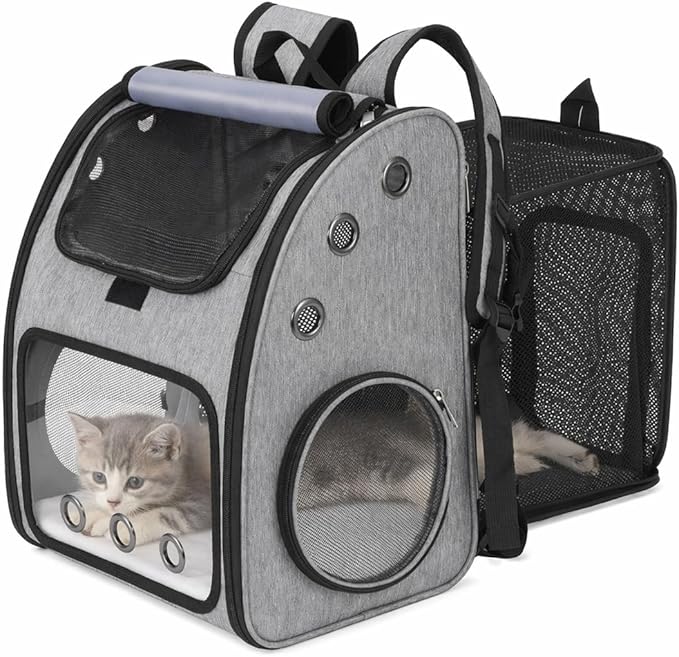 Expandable Cat Backpack Carrier, Airline Approved Pet Carrier by COVONO