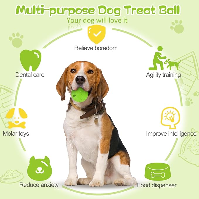 HIPPIH Indestructible Squeaky Dog Toys, Interactive Dog Balls 2 Pack, Dog Chew - Image 4
