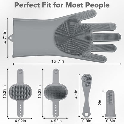 Augwind 6PCS Pet Grooming Kit for Dogs, Cats and Horses | Dog Washing Gloves | - Image 7