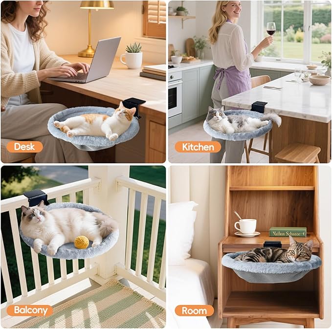 L&W BROS.Cat Desk Bed – Supports Up to 50 lbs, Comfortable Cat Perch - Image 7