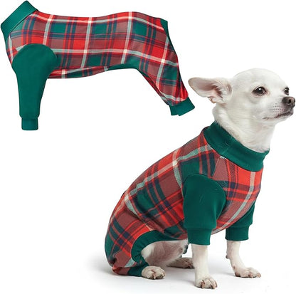 Spark Paws Dog Christmas Pajama, Dog Recovery Suit Male, Ultra-Soft and 4-Way by SparkPaws
