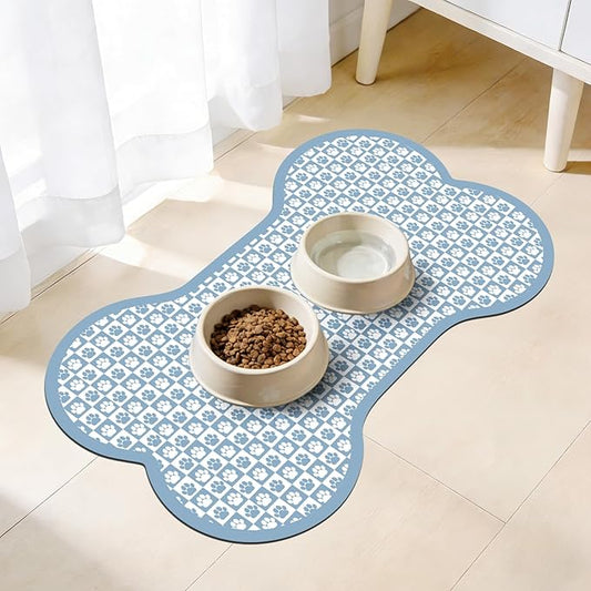 Pet Mats for Food and Water, Non Slip Indoor Quick Dry Cat Bowl Feeding Mats by Unknown