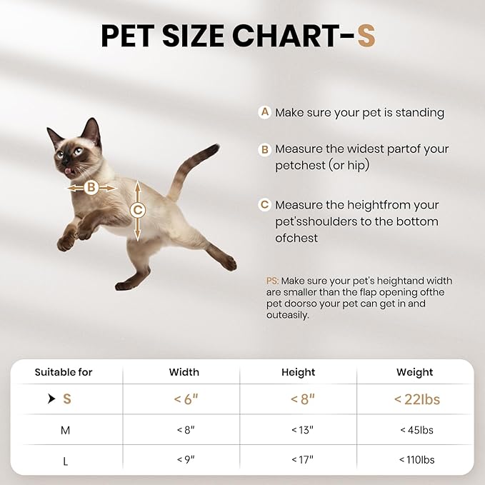 Cat Door for Door, All Aluminum Frame, Small Pet Door for Interior and Exterior - Image 5
