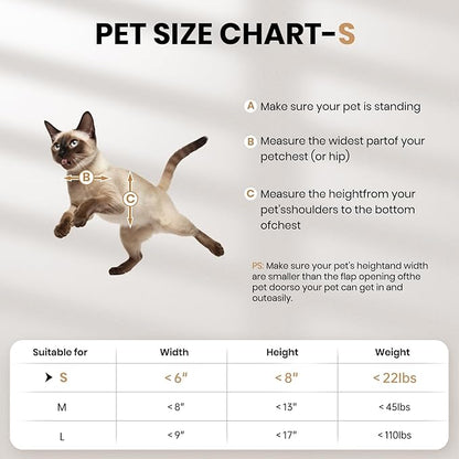 Cat Door for Door, All Aluminum Frame, Small Pet Door for Interior and Exterior - Image 5