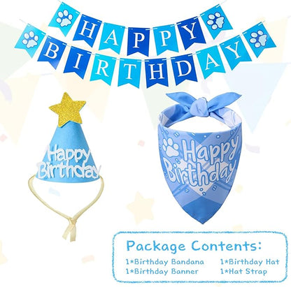 Dog Birthday Party Decoration, Pet Birthday Bandana Set - Image 7