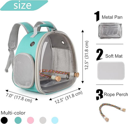Small Bird Travel Backpack Carrier Cage, Backpack to Transport Backpack Carrier - Image 2