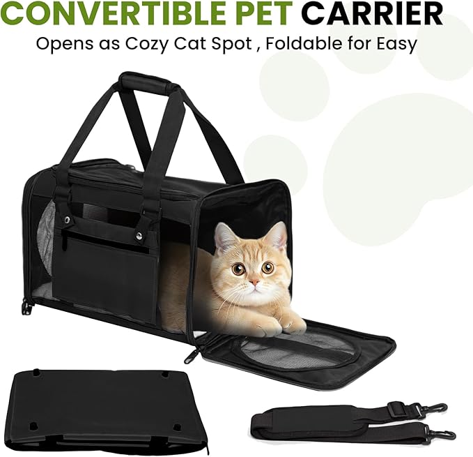 Expandable Cat Carrier Airline Approved Soft-Sided Pet Travel Carrier - Image 6