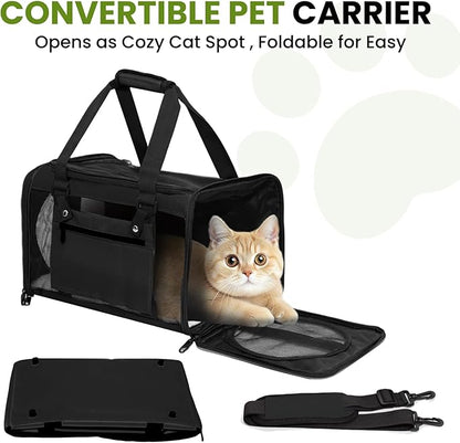 Expandable Cat Carrier Airline Approved Soft-Sided Pet Travel Carrier - Image 6