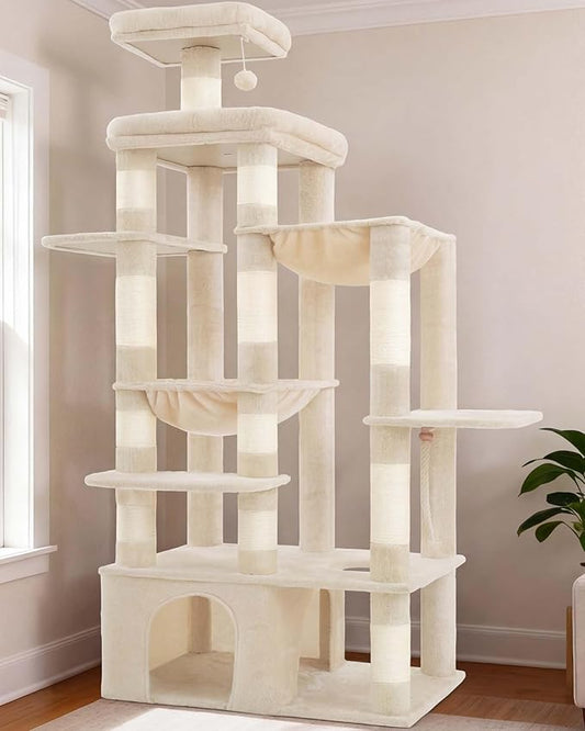 Heybly Cat Tree, 71-Inch Tall Cat Tower by HEYBLY