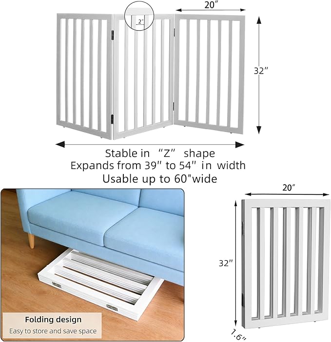 Dog Gate Indoor, Freestanding Dog Fence - Image 7