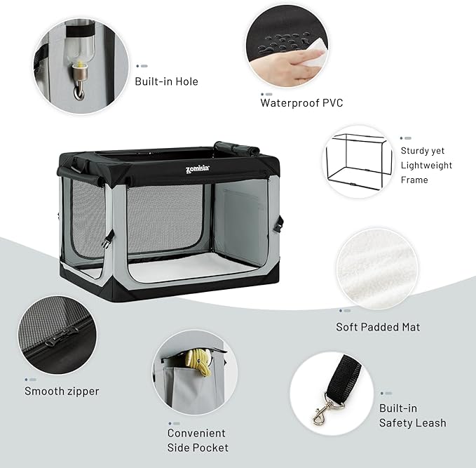 ZOMISIA 36 Inch Collapsible Dog Crate - Image 6