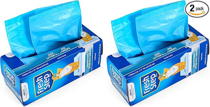 Fresh Step Drawstring Cat Litter Box Liners, Scented Heavy Duty Kitty Litter by FreshStep