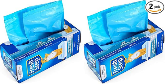 Fresh Step Drawstring Cat Litter Box Liners, Scented Heavy Duty Kitty Litter by FreshStep