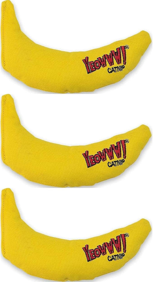 YEOWWW! DuckyWorld 100% ORGANIC CATNIP Leaf & Flower Cat Toy BANANA 3 PACK by YeowwwCatnip