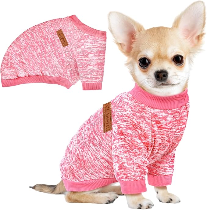 1 Pack Dog Sweaters for Small Dogs Girl Boy Winter Fleece Clothes Warm Soft Dog by BAOBICUTE