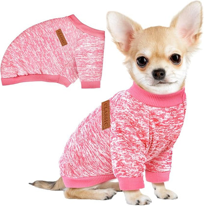 1 Pack Dog Sweaters for Small Dogs Girl Boy Winter Fleece Clothes Warm Soft Dog by BAOBICUTE