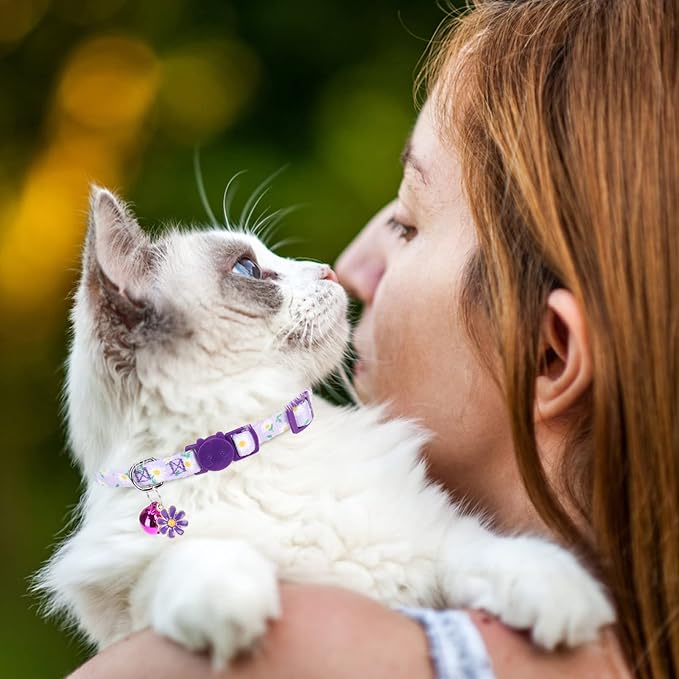 Breakaway Cat Collars with Bell & Cute Pendants, 3 Pack Safety Buckle Kitten - Image 7