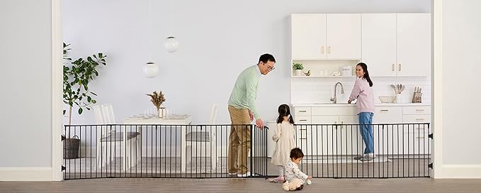 Regalo Safety 192" Super Wide Baby Gate & Play Yard, 2-in-1 Convertible Extra by Regalo