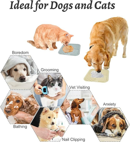 MateeyLife 2PCS Large Lick Mat for Dogs and Cats, Licking Mats for Dog Anxiety - Image 4