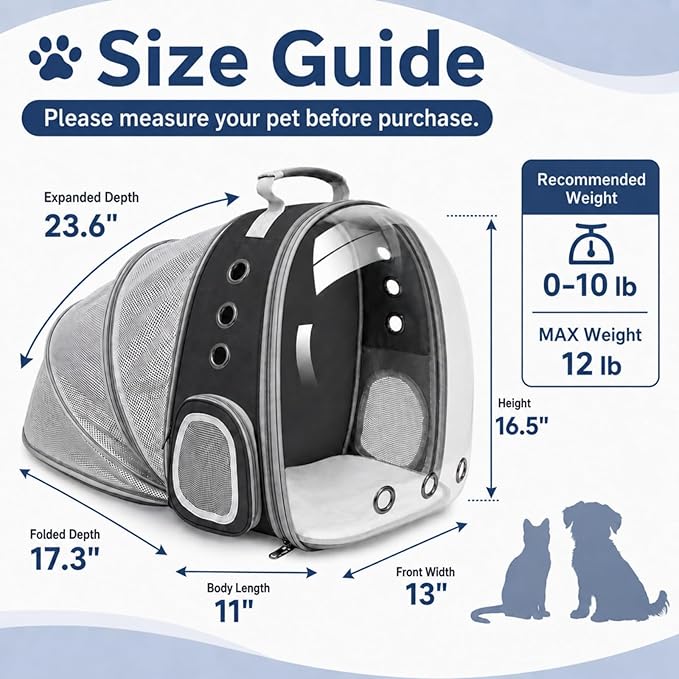 Expandable Cat Carrier Backpack - Image 2