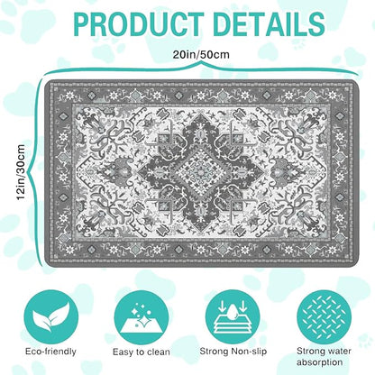 Pet Feeding Mat for Floors Waterproof Dog Mat for Food and Water Absorbent - Image 5